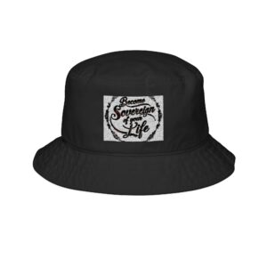 embroidered 'summer life' bucket hat — casual beach & festival sun hat