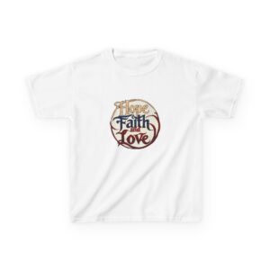 kids t shirt — "hope faith and love" inspirational christian tee