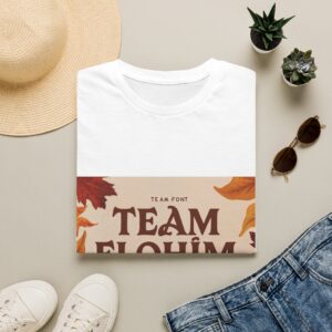 team elohim t shirt — autumn leaves faith tee