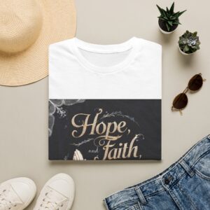 hope faith love t shirt — inspirational christian faith graphic tee